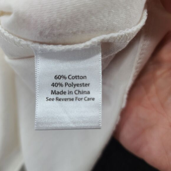 Coral Bay Womens T-Shirt White Size PL Cotton Blend Short Sleeve Pullover - Picture 6 of 13